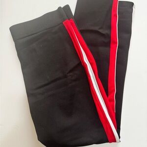 Zara black Leggings with Red and White Stripes